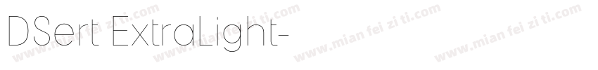 DSert ExtraLight字体转换